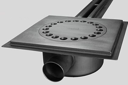 Abflussrinne / zentrale Schlitz - C2 2025 - Inoxsystem S.r.l. - Edelstahl / bodenstehend