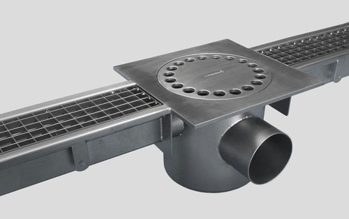 Gitter-Abflussrinne - 2050 - Inoxsystem S.r.l. - Edelstahlgitter / bodenstehend / Regenwasser