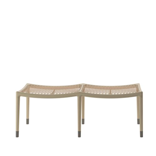 Moderne Bank - SIGA  - DIMENSIONE CHI WING LO - Holz / Leder / Kordel