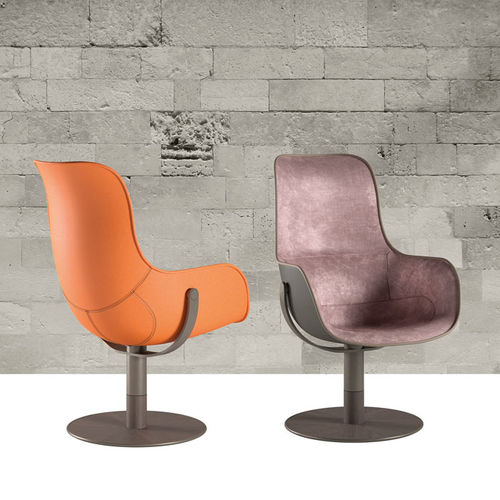 Moderner Sessel - ALMA  - DIMENSIONE CHI WING LO - Stoff / Leder / Eiche