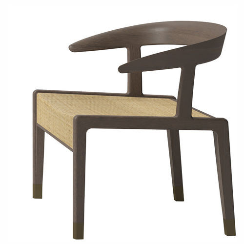 Moderner Sessel - TORA  - DIMENSIONE CHI WING LO - Stoff / Leder / Massivholz
