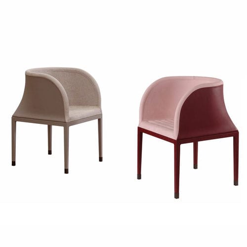 Moderner Sessel - TIMO - DIMENSIONE CHI WING LO - Stoff / Leder / Metall