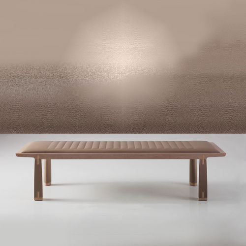 Moderne Bank - VASI  - DIMENSIONE CHI WING LO - Natureiche / Stoff / Leder