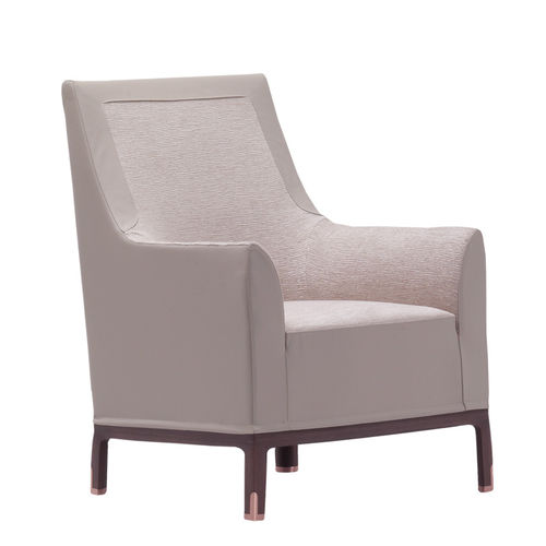Moderner Sessel - ELXI  - DIMENSIONE CHI WING LO - Stoff / Leder / grau