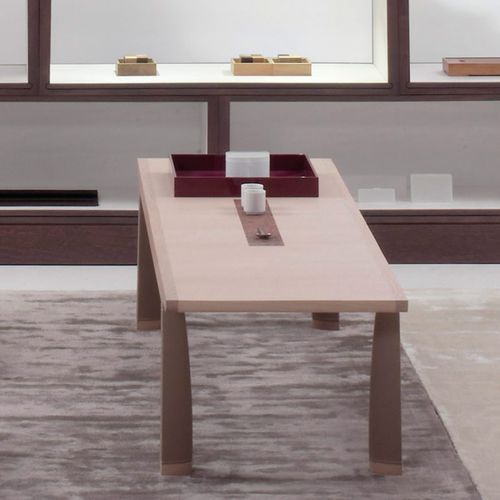 Moderner Couchtisch - VASI - DIMENSIONE CHI WING LO - Natureiche / Sucupira / Gestell aus Holz