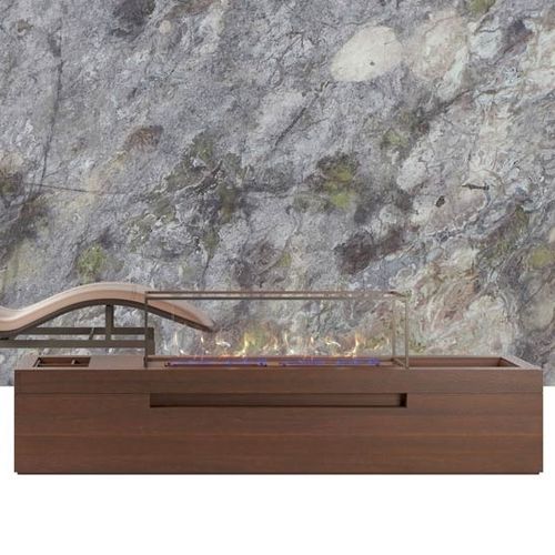 Moderner Couchtisch - PYRA  - DIMENSIONE CHI WING LO - Hartglas / Holz / Gestell aus Holz