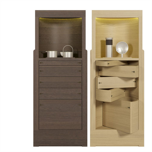 Moderner Chiffonnier - SIMA - DIMENSIONE CHI WING LO - Natureiche / Sucupira / grau