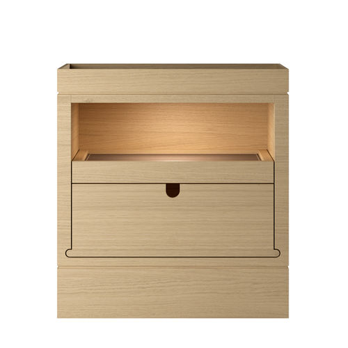 Moderner Nachttisch - MAZI - DIMENSIONE CHI WING LO - Holz / Gestell aus Holz / rechteckig