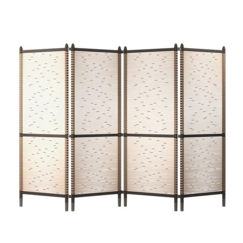 Moderner Paravent - OSAN - DIMENSIONE CHI WING LO - Holz / Metall / Leder