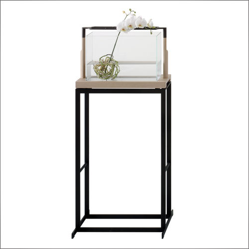 Vase / originelles Design - DORO - DIMENSIONE CHI WING LO - Glas / Sucupira / Metall