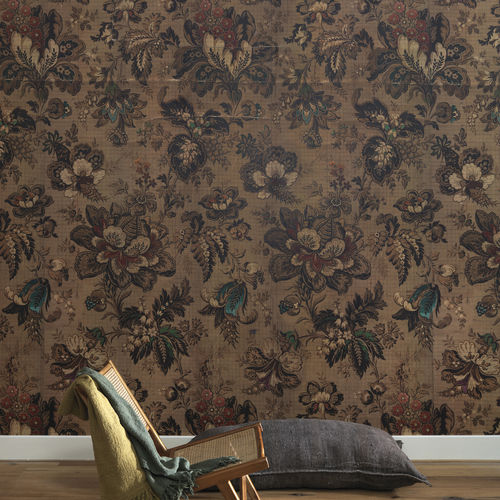 Klassische Tapete - MRV-04 : BOGOR - NLXL - Vintage / Blumenmotiv / Stoffoptik