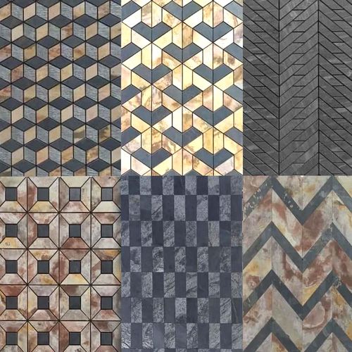 Mosaikoptik-Furnier - Mosaics - Casadenza by Vesna - Naturstein / elastisch / für Möbel