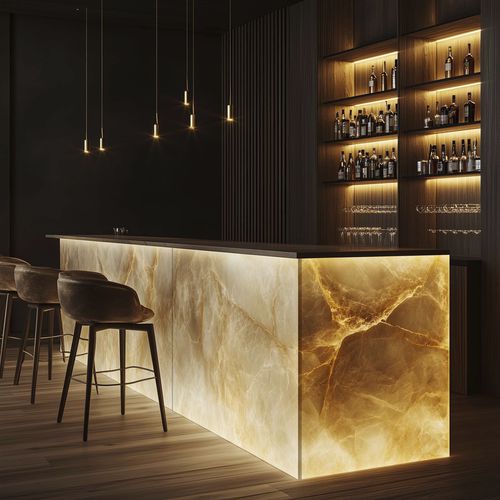 Lichtdurchlässiges Furnier - ECO LUMINA - Casadenza by Vesna - Naturstein / Baumwollfaserverstärkt / elastisch