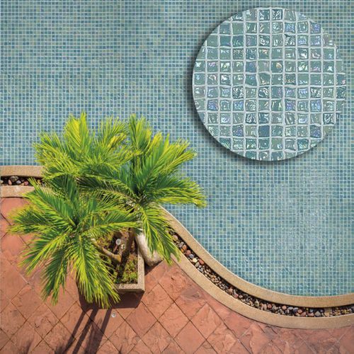 Glasmosaikfliese - IRIDIS 31 - Mosavit - Hochglanz / für Pool / Wand