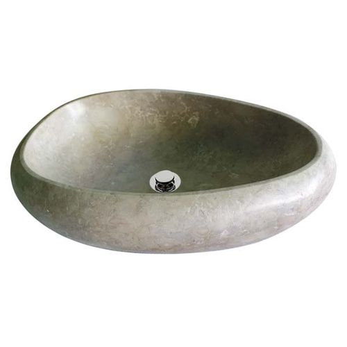 Aufsatzwaschbecken - IRTA - Mosavit - Naturstein / oval / modern