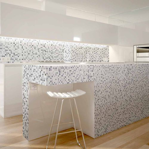 Glasmosaikfliese - PRINT : GRAPHICS KITCHEN - Mosavit - matt / für Küche / Wand