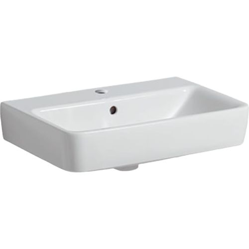 Wand-Waschbecken - SELNOVA COMPACT - GEBERIT - Keramik / rechteckig / 1-Loch
