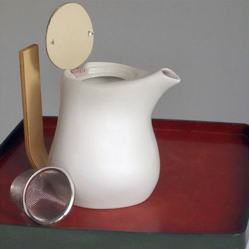 Porzellan-Teekanne - SMALL  - Tsé & Tsé associées - Edelstahl / Aluminium / Holz