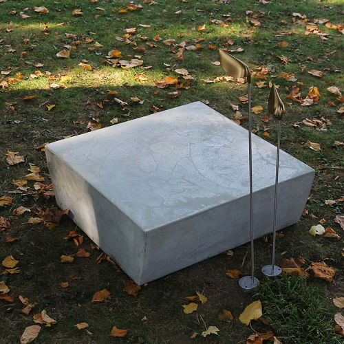 Couchtisch / minimalistisches Design - COMMA.8 - LOVECEMENT - Faserbeton / Gestell aus Faserbeton / quadratisch