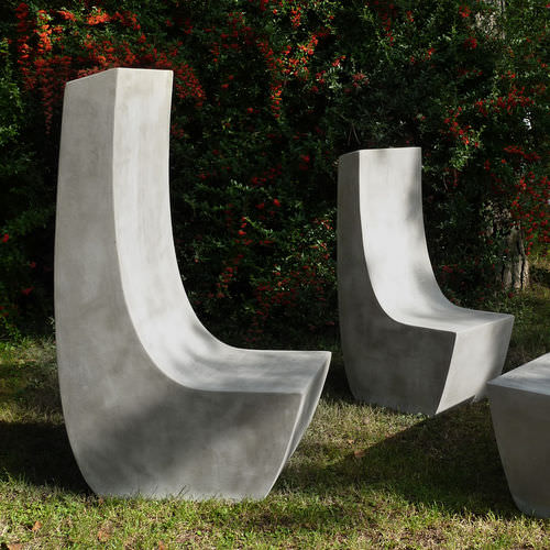 Moderner Gartenstuhl - COMMA.3 - LOVECEMENT - für Außenbereich / für den Innenraum / Faserzement