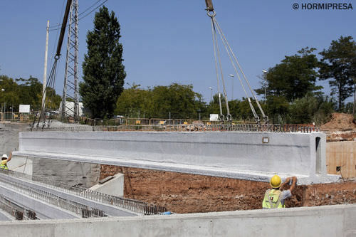 Spannbetonträger - CIVIL TWIN™  - HORMIPRESA - Fertigbeton / T / für Boden