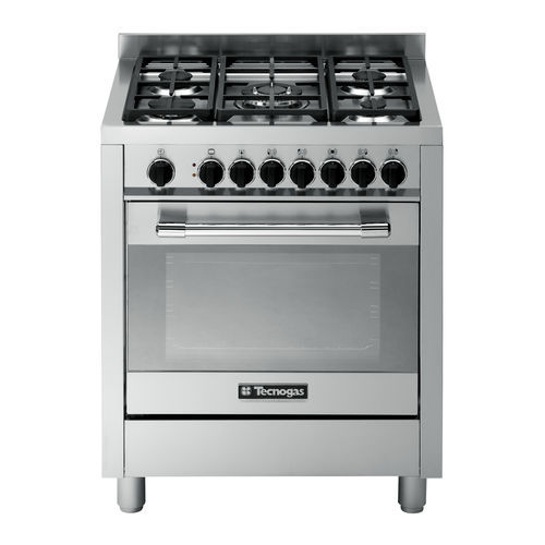 Gasherd - PTV762XS - Tecno SpA - mit 5 Kochfeldern / mit 1 Ofen / Klasse A