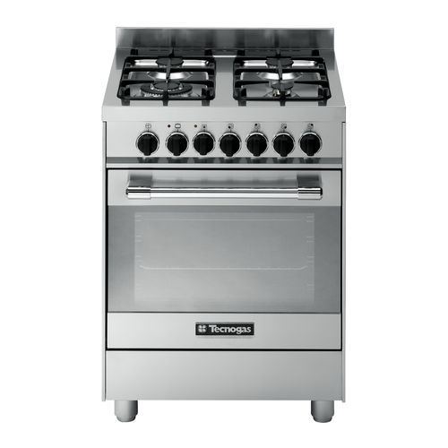Gasherd - PT667XS - Tecno SpA - elektrisch / mit 4 Kochfeldern / mit 1 Ofen