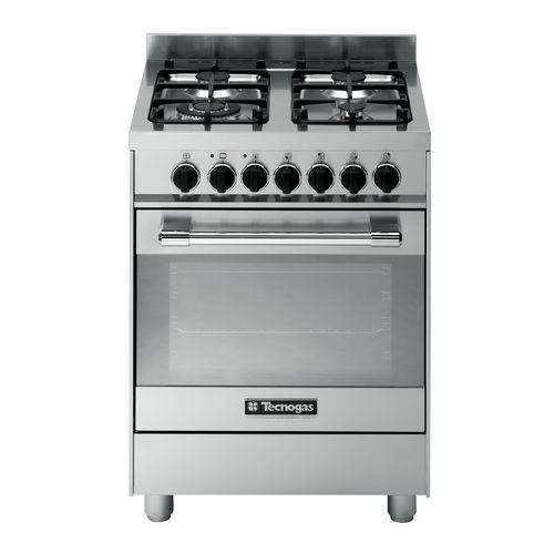 Gasherd - PTV662XS - Tecno SpA - mit 4 Kochfeldern / mit 1 Ofen / Klasse A