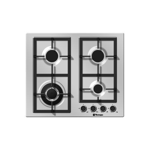Gaskochfeld - PN60GVF4FGX - Tecno SpA - mit 4 Kochfeldern / Einbau / mit Drehknöpfen