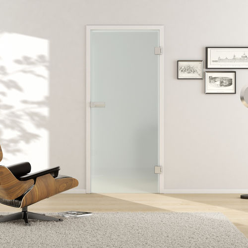 Tür für Innenbereich - ALL SATIN 501 - Griffwerk GmbH - Glas / einflügelig / modern