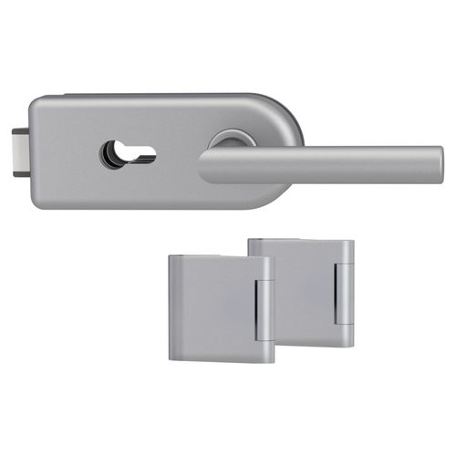 Mechanisches Schloss - SMILE 1.0 L-FORM - Griffwerk GmbH - mit Griff / für Glastür / mit 1 Schließpunkt
