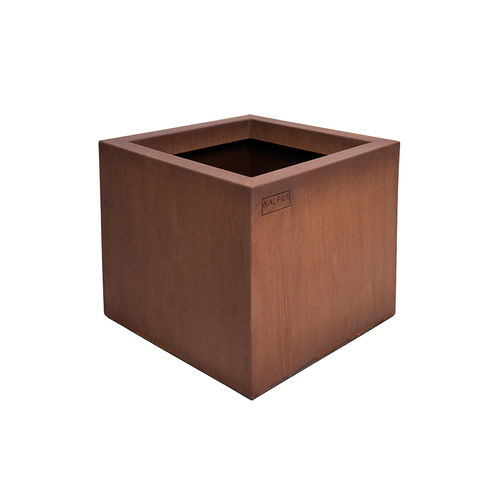 Edelstahl-Pflanzkübel - FLORENCE - WALFiLii - COR-TEN®-Stahl / Aluminium / quadratisch