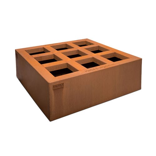 Pflanzkasten für Kräuter / Edelstahl - WALFiLii - Cortenstahl / Aluminium / für Garten