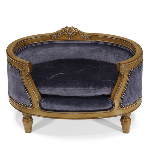 Stoff-Hundesofa - CHLOÉ PET BED  - Oficina Inglesa - Leder / Eiche / Mahagoni