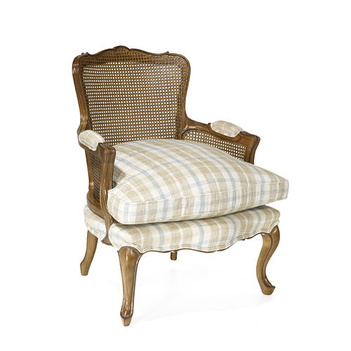 Sessel / Ludwig XV. - CATHERINE - Oficina Inglesa - Stoff / Leder / Eiche