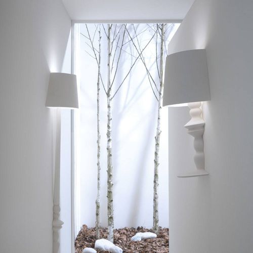 Moderne Wandleuchte - ALÌ E BABÀ - KARMAN - für den Innenraum / Leinen / Keramik