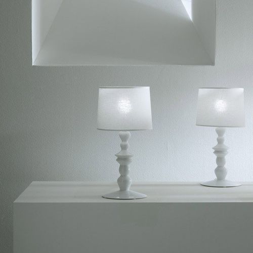 Tischlampe - ALIBABABY - KARMAN - Leinen / Keramik / modern