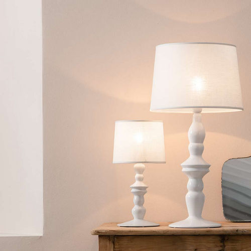 Tischlampe - ALÌ E BABÀ - KARMAN - Leinen / Keramik / modern
