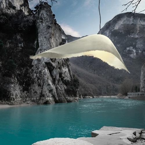 Hängelampe - MOBY DICK - KARMAN - Glasfaser / modern / mit Kabel