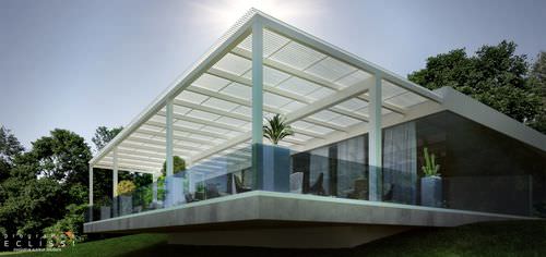 Aluminium-Sonnenschutzlamelle - LONGWAY  - DIRELLO S.R.L - für Dach / motorisierte verstellbare