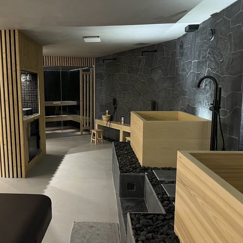 Modernes Badezimmer - OFURO & DURI - MICHOR - Holz
