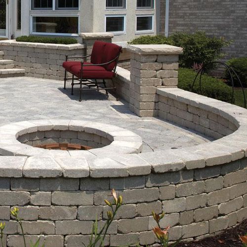 Massiv-Betonstein - OLDE QUARRY® - UNILOCK - für Gartenzäune / für Pfeiler / für Stufenbeläge