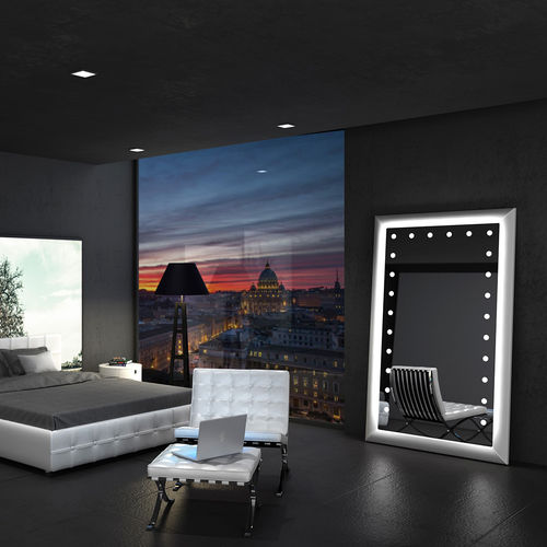 Wandmontierter Spiegel - MF CUSTOMIZABLE - CANTONI - Stand / für Gewerbegebrauch / modern