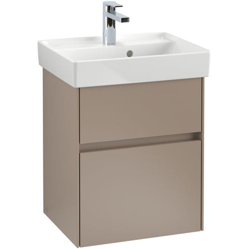 Einzelwaschbeckenunterschrank - COLLARO : C00600 - Villeroy & Boch - wandhängend / Holz / modern