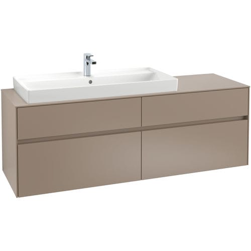 Einzelwaschbeckenunterschrank - COLLARO : C029L0 - Villeroy & Boch - wandhängend / Holz / modern