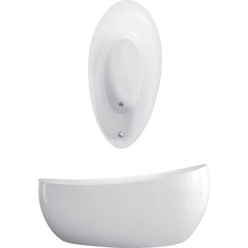 Ovale Badewanne - AVEO NEW GENERATIO: UBQ194AVE9W1BCV - Villeroy & Boch - freistehend / Acryl / Quartzkomposit