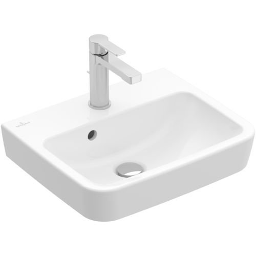 Wand-Waschbecken - O.NOVO: 434445 - Villeroy & Boch - Keramik / Mischbatterie / rechteckig