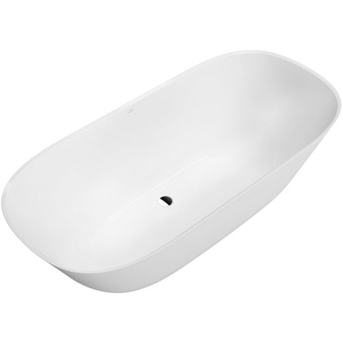 Ovale Badewanne - THEANO: UBQ175ANH7F200V - Villeroy & Boch - freistehend / Acryl / Quartzkomposit