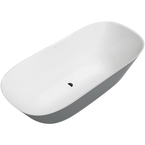 Ovale Badewanne - THEANO: UBQ175ANH7F2BCV - Villeroy & Boch - freistehend / Acryl / Quartzkomposit