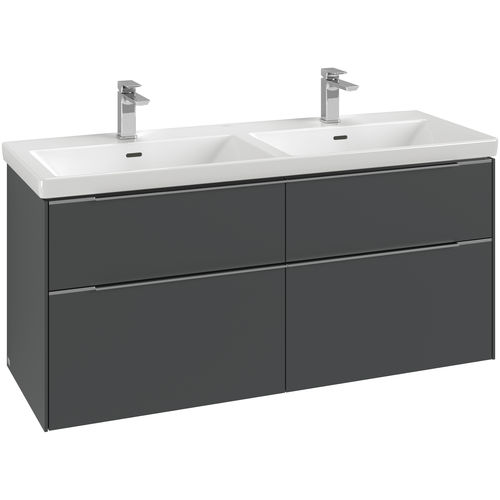 Doppelter Waschtisch-Unterschrank - SUBWAY 3.0: C56801 - Villeroy & Boch - wandhängend / Holz / modern